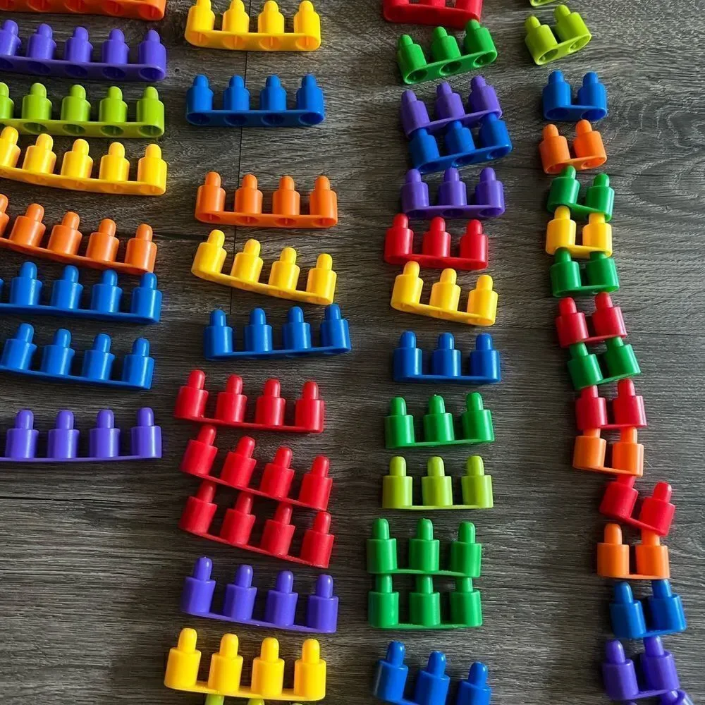 Aswadh Interconnecting Stacking Blocks Building Set for Kids Montessori 89 pcs